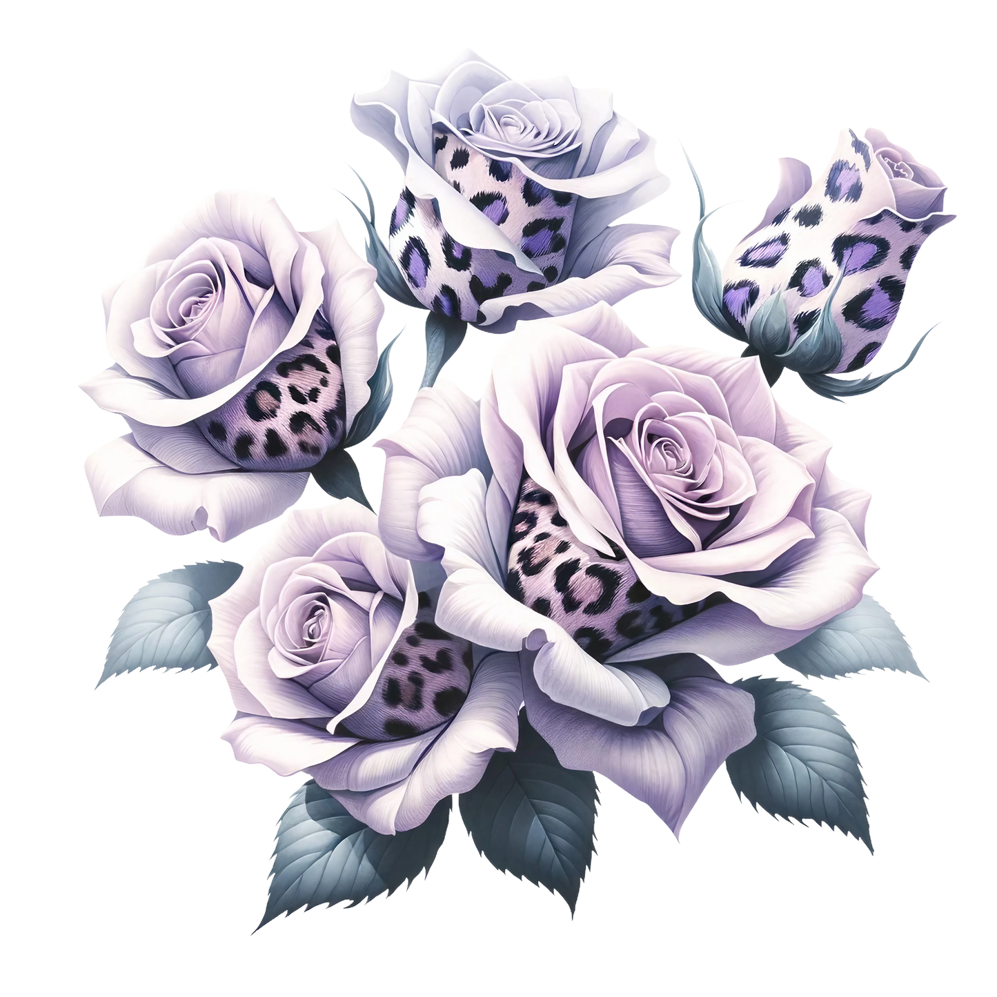 ANIMAL PRINT ROSES - Decals