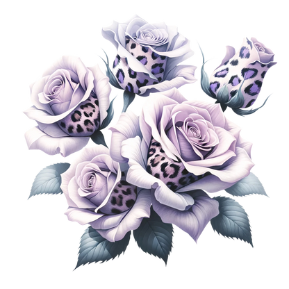 ANIMAL PRINT ROSES - Decals