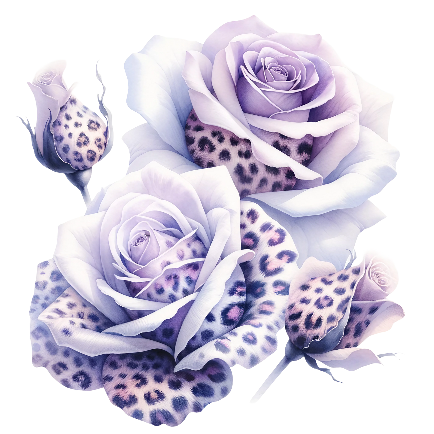 ANIMAL PRINT ROSES - Decals