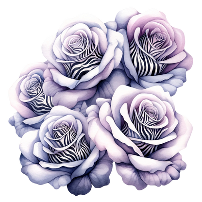 ANIMAL PRINT ROSES - Decals