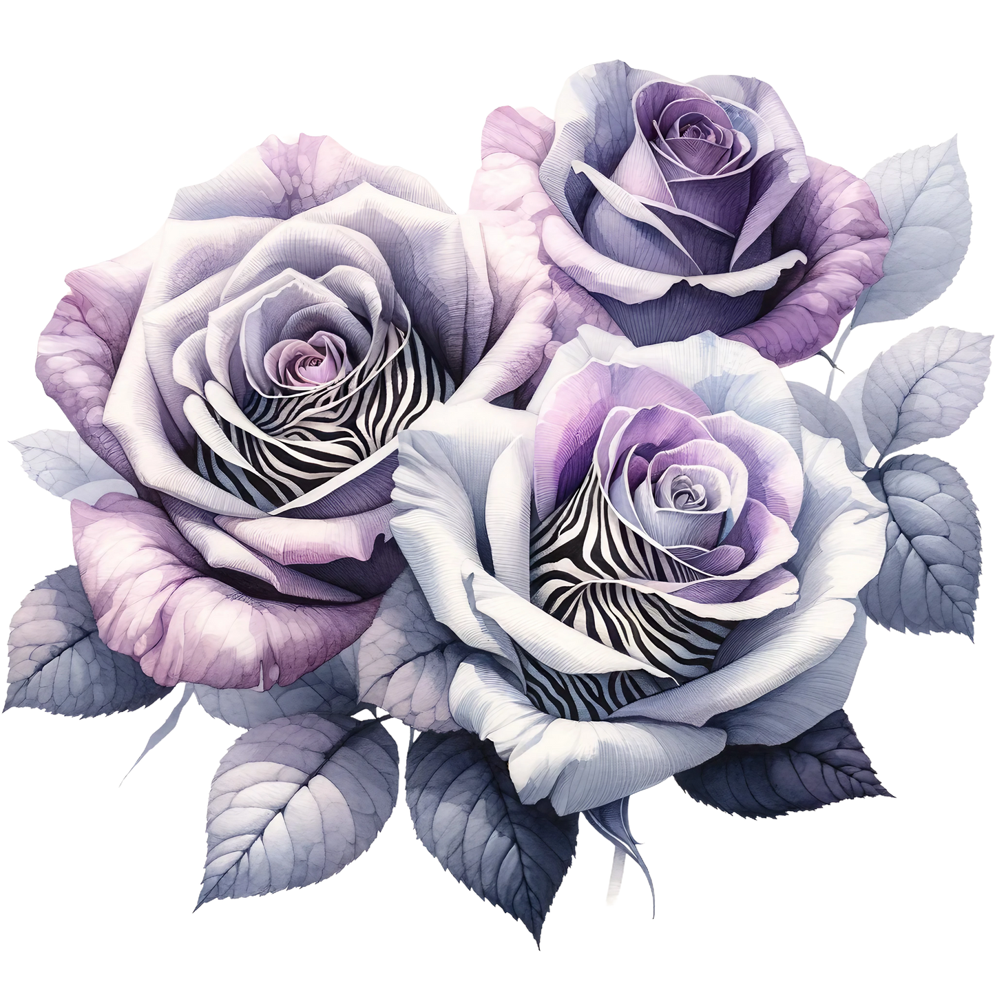 ANIMAL PRINT ROSES - Decals
