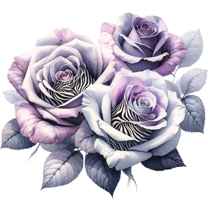 ANIMAL PRINT ROSES - Decals