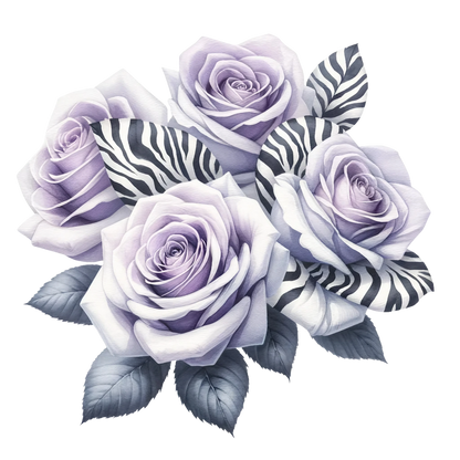 ANIMAL PRINT ROSES - Decals
