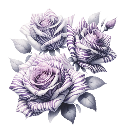 ANIMAL PRINT ROSES - Decals