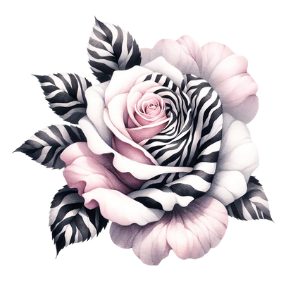 ANIMAL PRINT ROSES - Decals