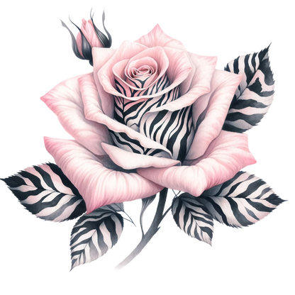 ANIMAL PRINT ROSES - Decals