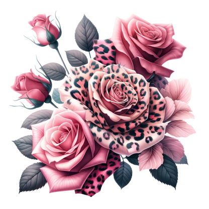 ANIMAL PRINT ROSES - Decals