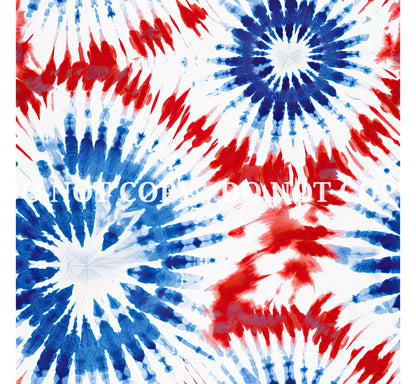 RED, WHITE AND BLUE TIE DYE PATTERN VINYL - MULTIPLE VARIATIONS