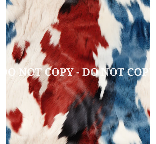 RED, WHITE AND BLUE COWHIDE VINYL - MULTIPLE VARIATIONS