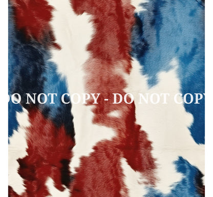 RED, WHITE AND BLUE COWHIDE VINYL - MULTIPLE VARIATIONS