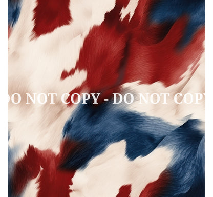 RED, WHITE AND BLUE COWHIDE VINYL - MULTIPLE VARIATIONS