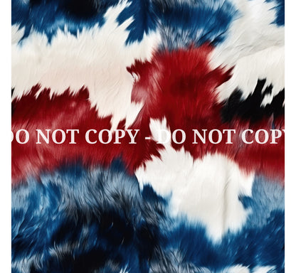 RED, WHITE AND BLUE COWHIDE VINYL - MULTIPLE VARIATIONS