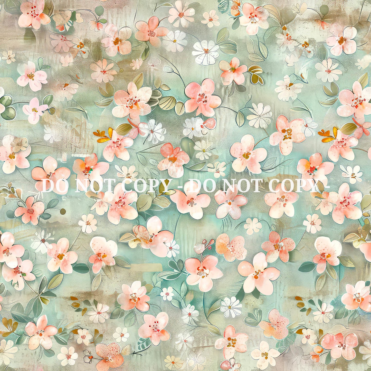 SHABBY FLORALS PATTERN VINYL - MULTIPLE VARIATIONS