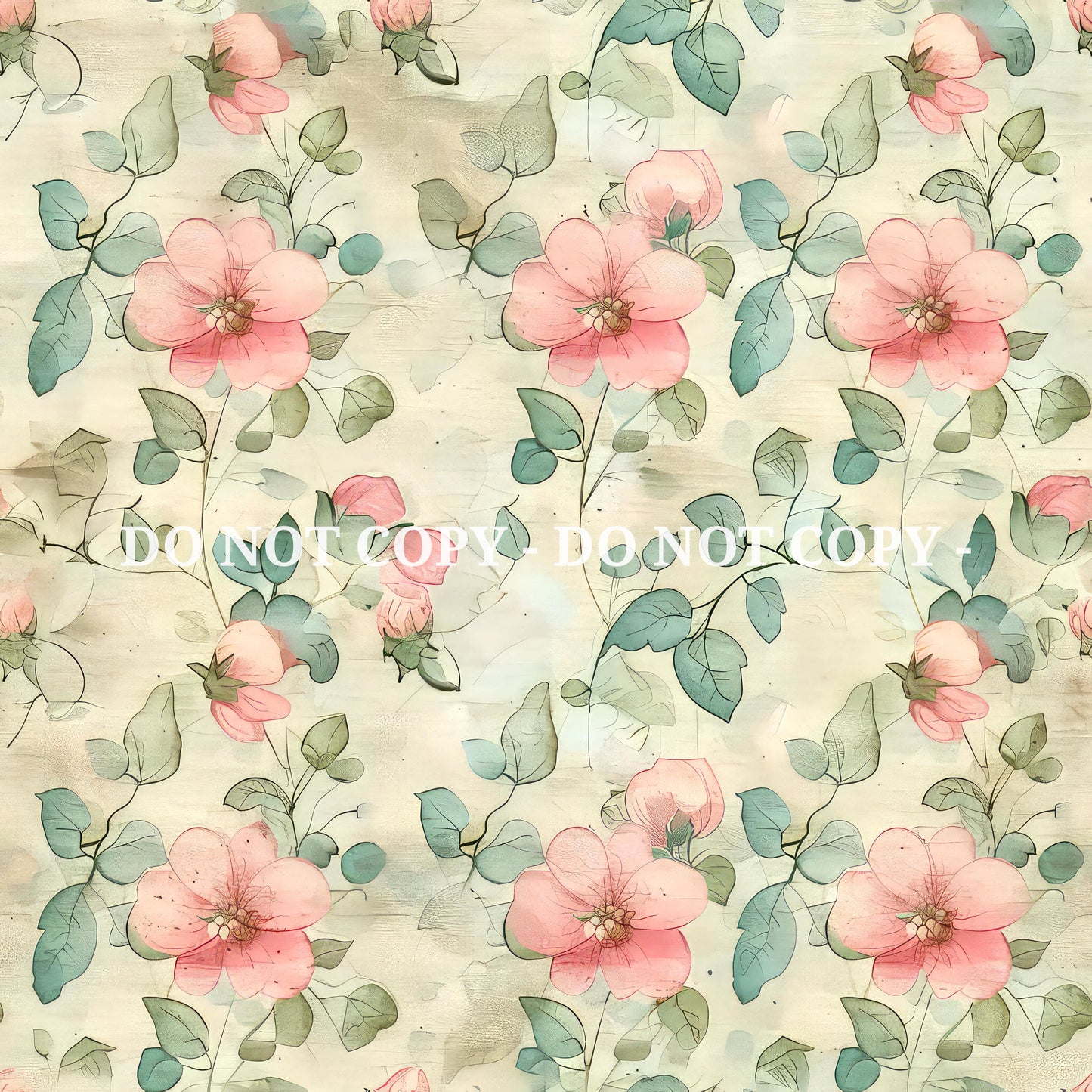 SHABBY FLORALS PATTERN VINYL - MULTIPLE VARIATIONS