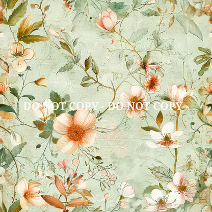 SHABBY FLORALS PATTERN VINYL - MULTIPLE VARIATIONS