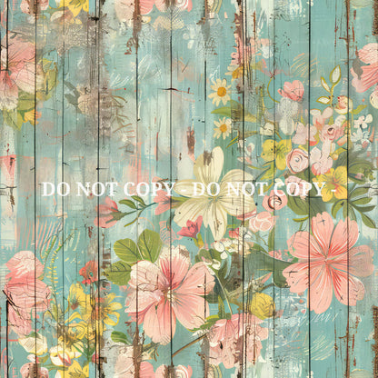 SHABBY FLORALS PATTERN VINYL - MULTIPLE VARIATIONS