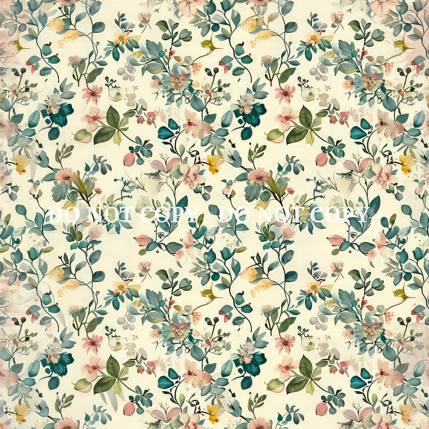 SHABBY FLORALS PATTERN VINYL - MULTIPLE VARIATIONS