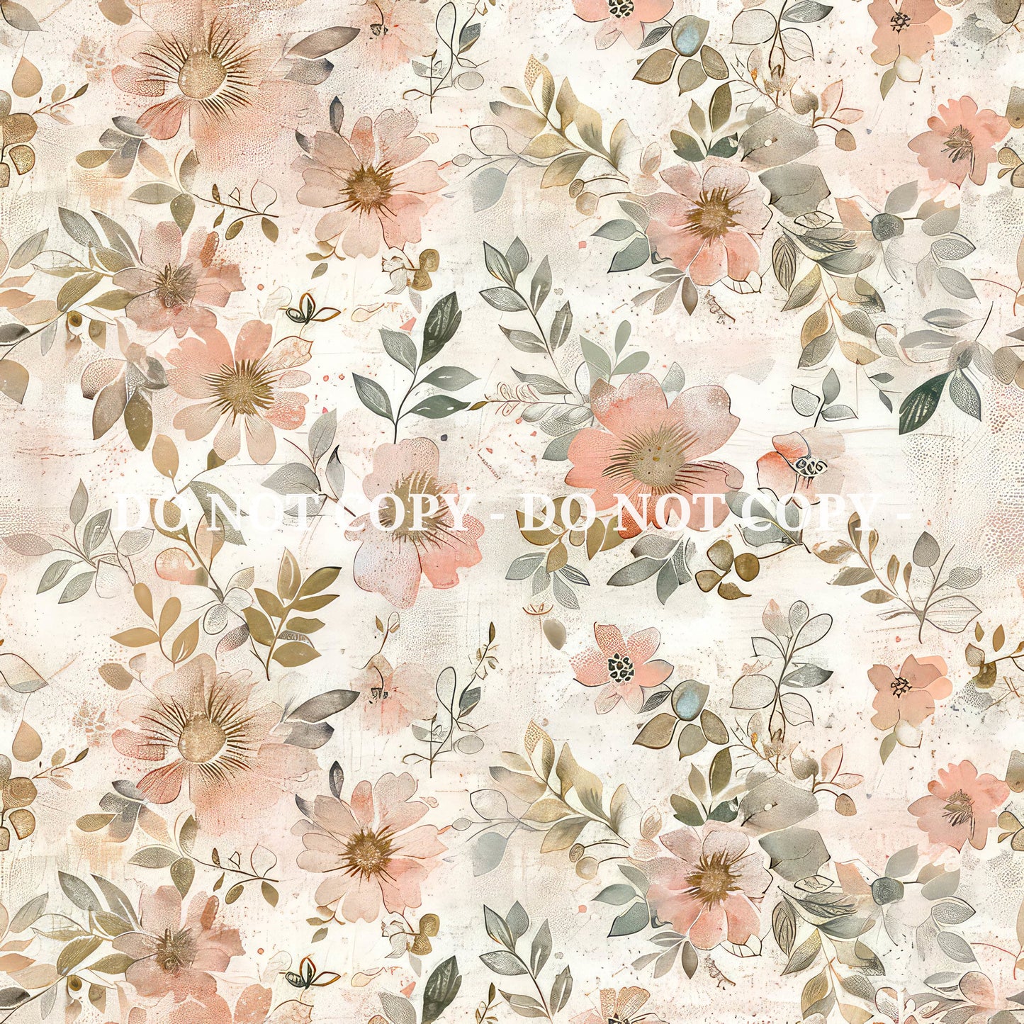 SHABBY FLORALS PATTERN VINYL - MULTIPLE VARIATIONS