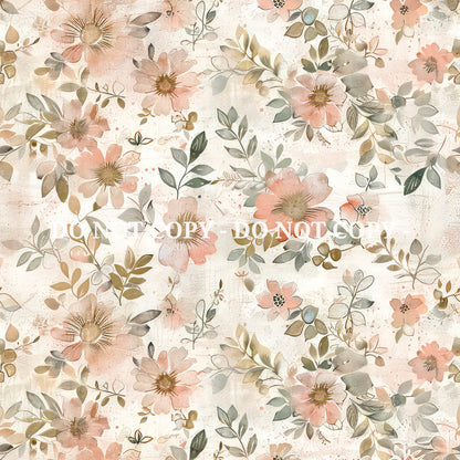 SHABBY FLORALS PATTERN VINYL - MULTIPLE VARIATIONS