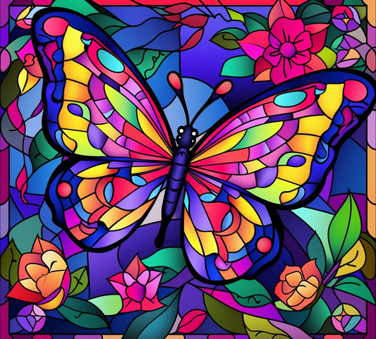 STAINED GLASS BUTTERFLY 28