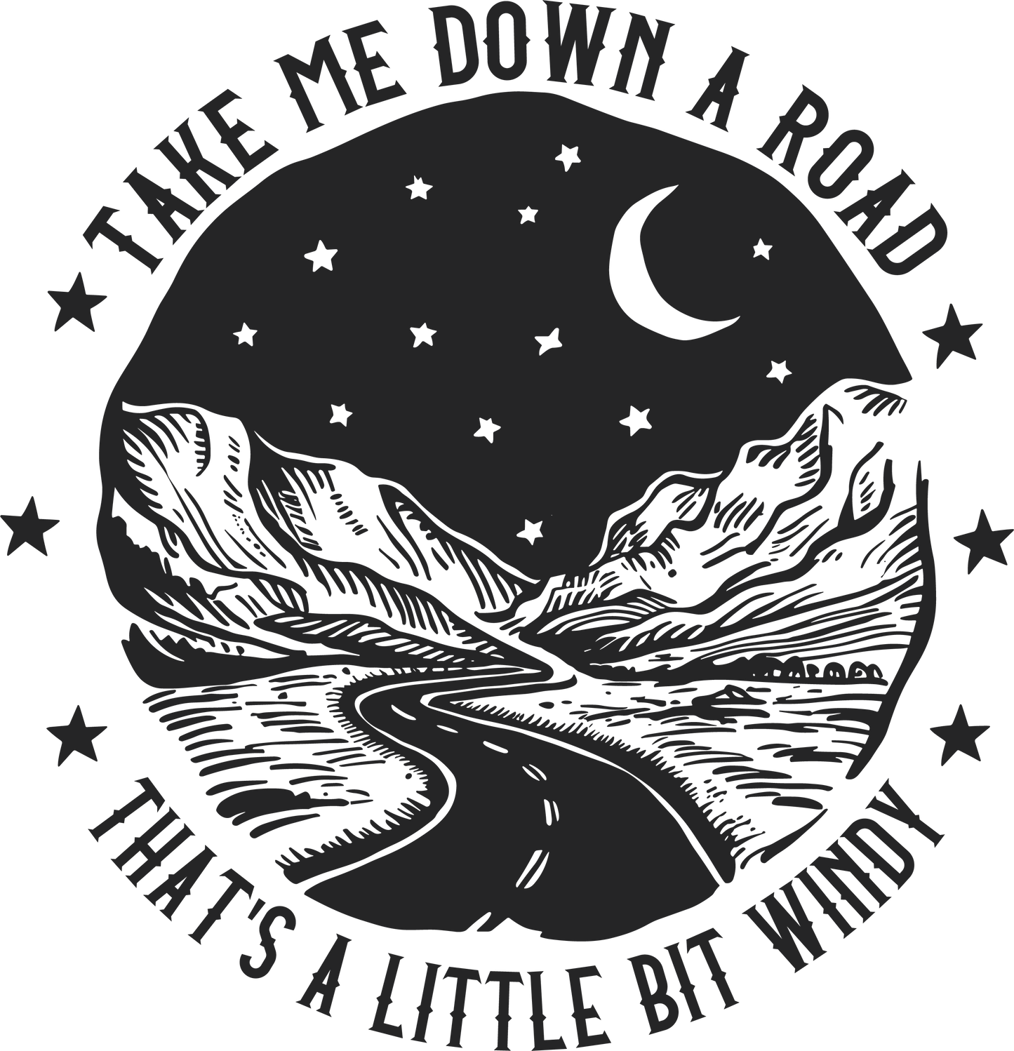 TAKE ME DOWN A ROAD - DECAL