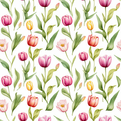 WATERCOLOR TULIPS VINYL  - MULTIPLE VARIATIONS