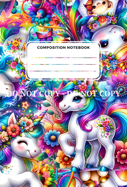 COMPOSITION NOTEBOOK COVERS - FRONT AND BACK - MULTIPLE VARIATIONS