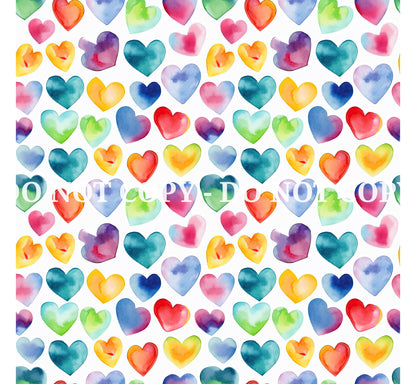 WATERCOLOR HEARTS VINYL - MULTIPLE VARIATIONS