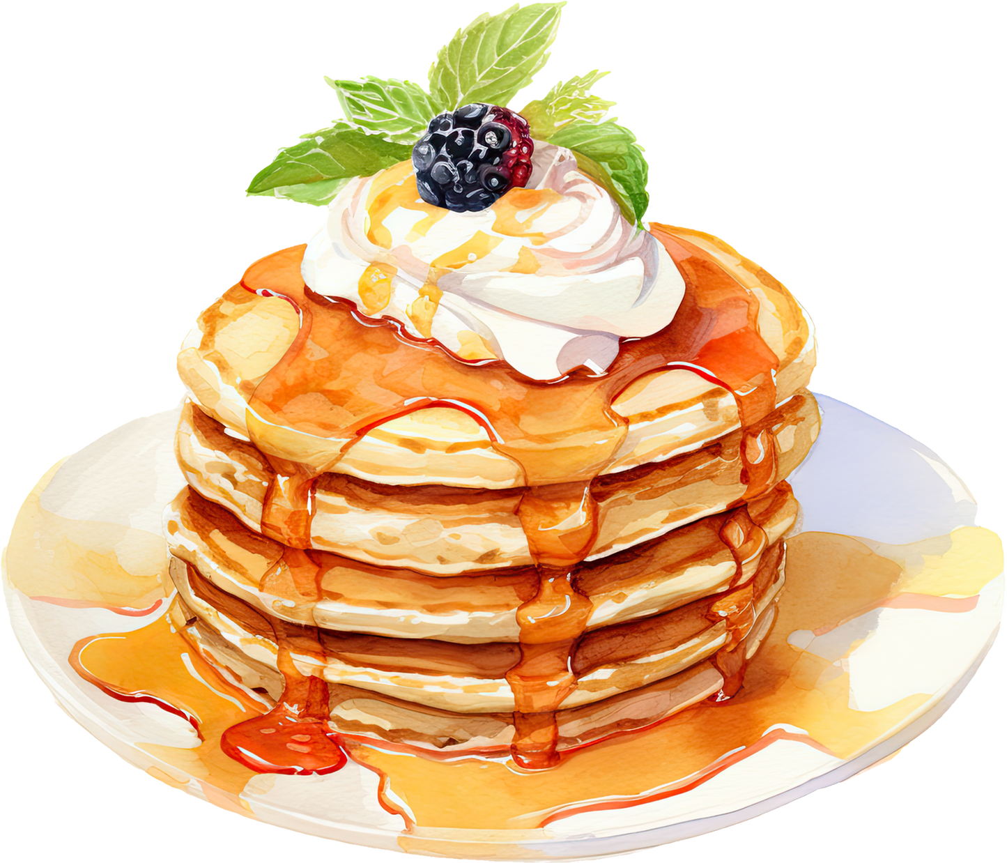 WATERCOLOR PANCAKES - White Cast Decals