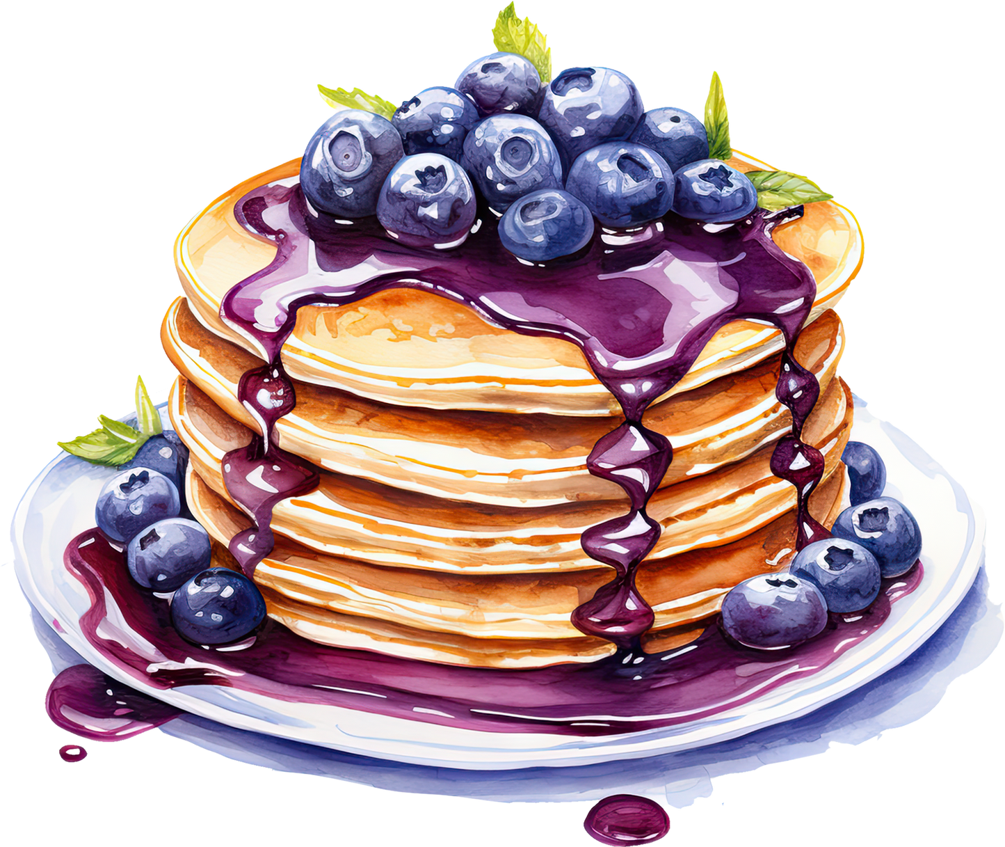 WATERCOLOR PANCAKES - White Cast Decals