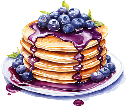 WATERCOLOR PANCAKES - White Cast Decals