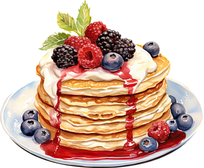 WATERCOLOR PANCAKES - White Cast Decals