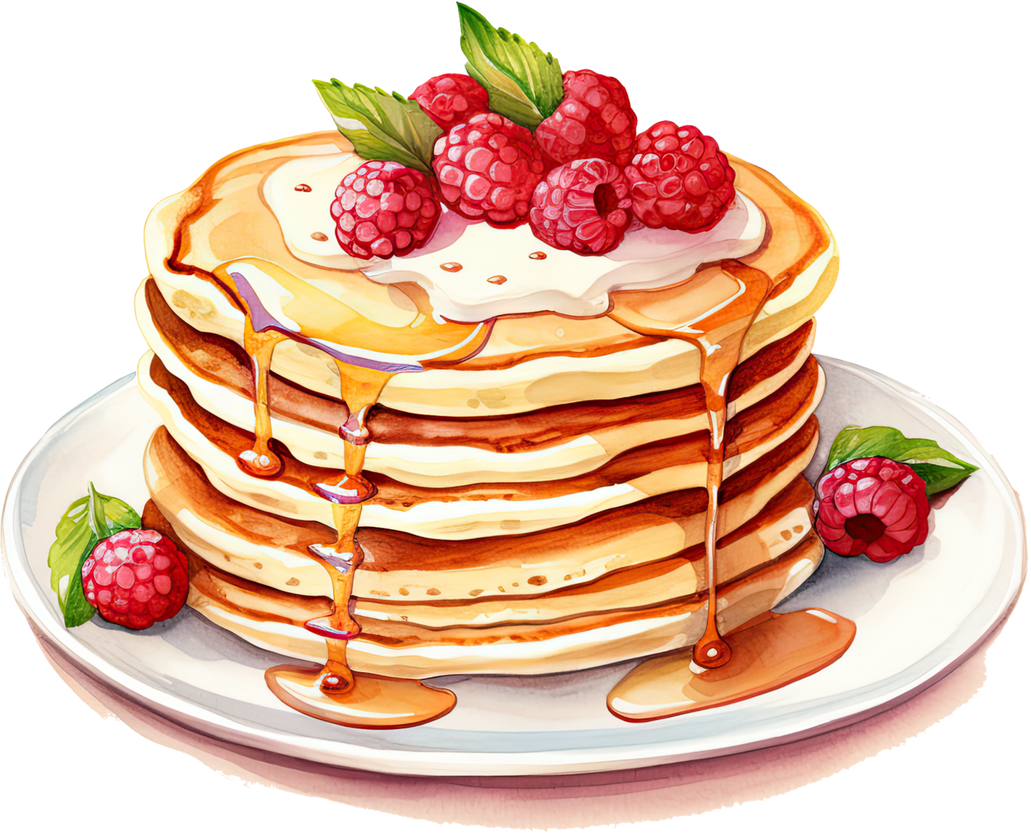 WATERCOLOR PANCAKES - White Cast Decals