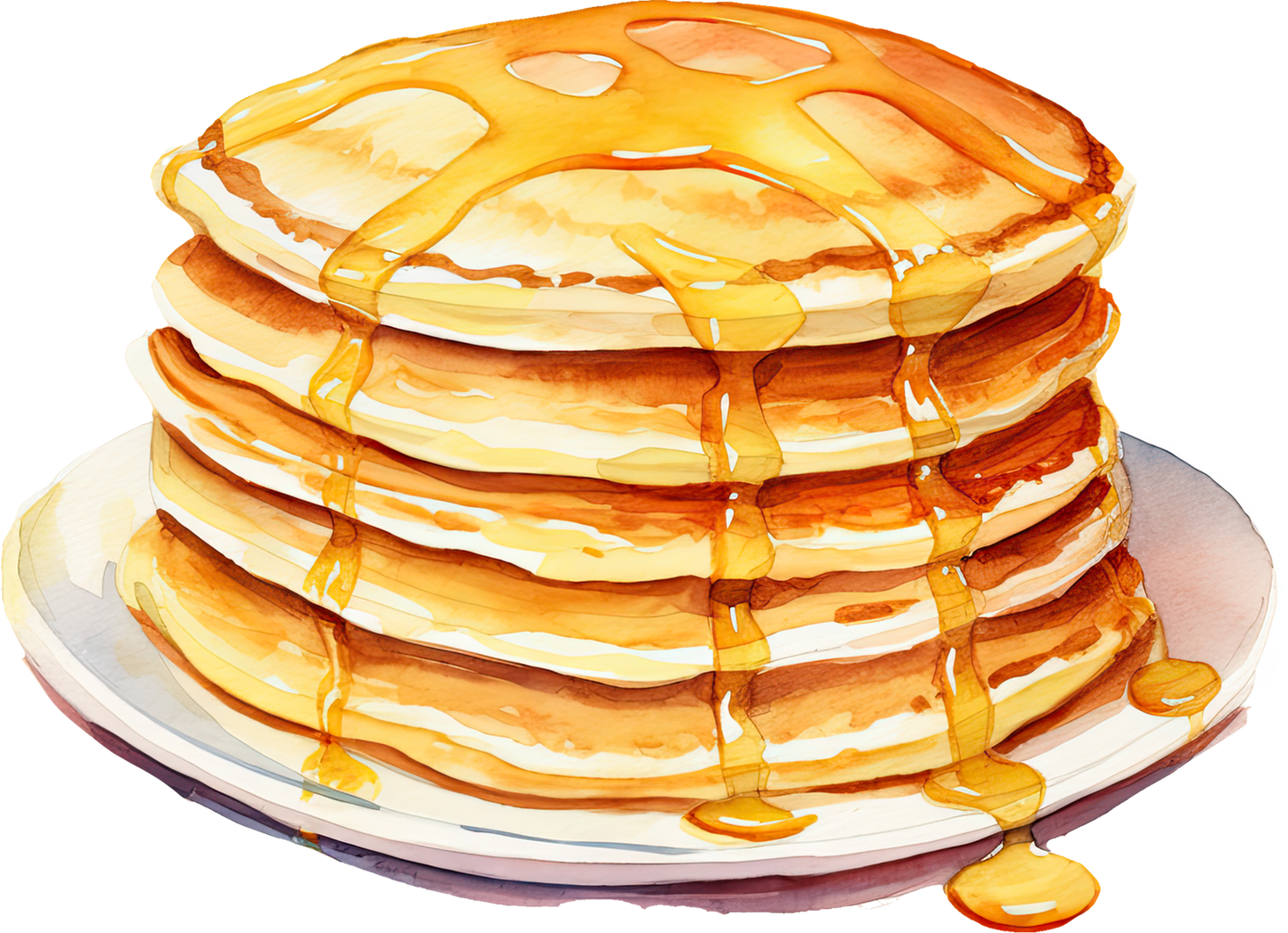 WATERCOLOR PANCAKES - White Cast Decals