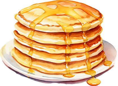 WATERCOLOR PANCAKES - White Cast Decals