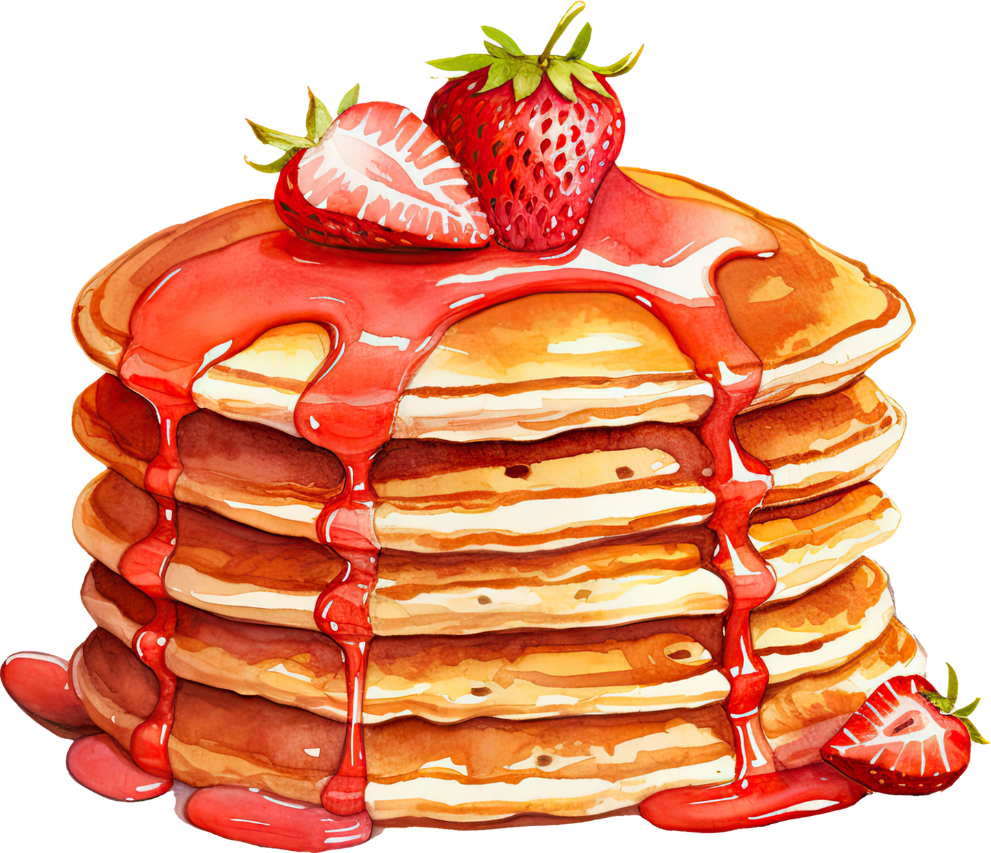 WATERCOLOR PANCAKES - White Cast Decals