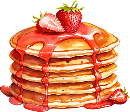 WATERCOLOR PANCAKES - White Cast Decals