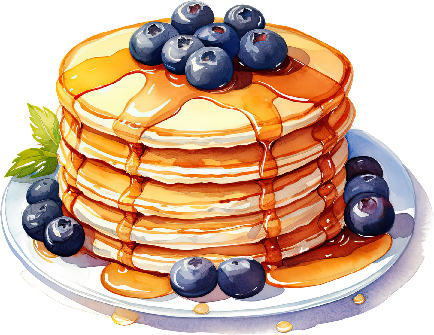 WATERCOLOR PANCAKES - White Cast Decals