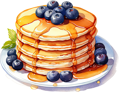 WATERCOLOR PANCAKES - White Cast Decals