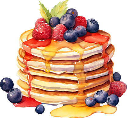 WATERCOLOR PANCAKES - White Cast Decals