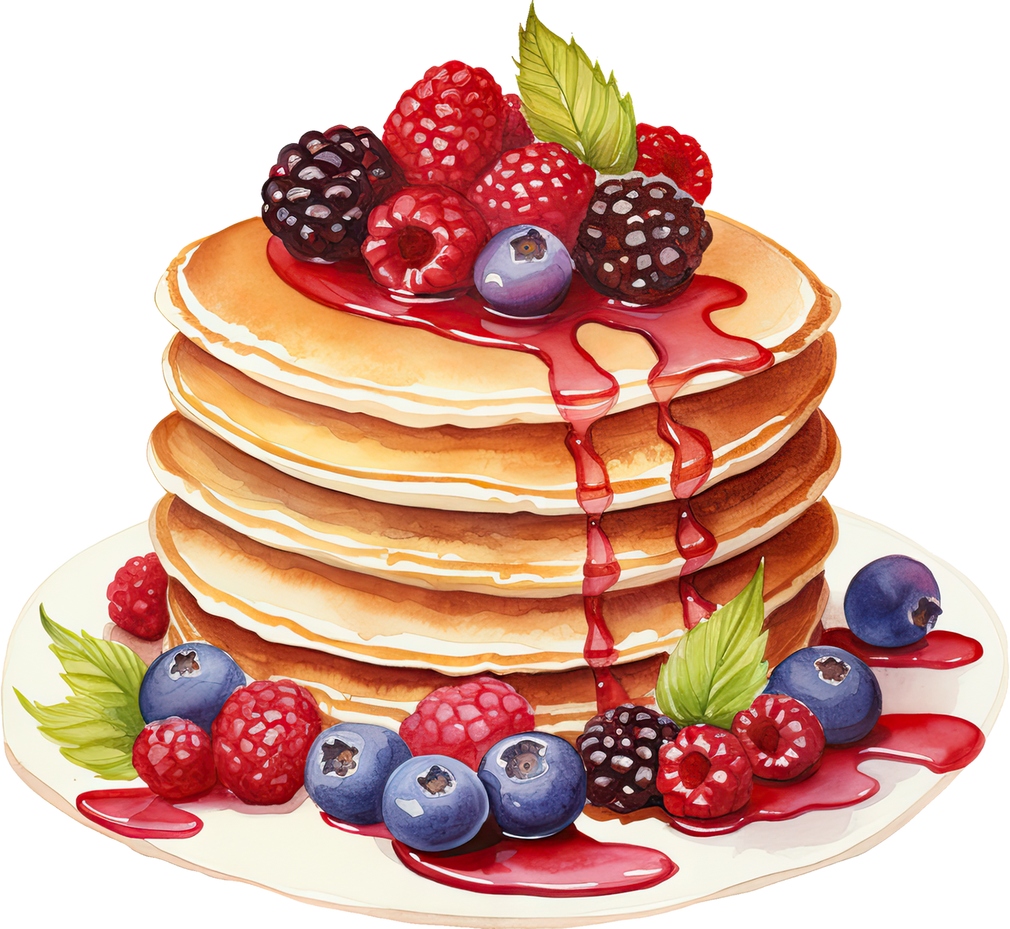 WATERCOLOR PANCAKES - White Cast Decals