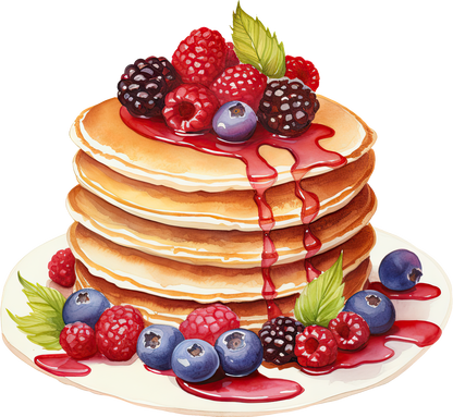 WATERCOLOR PANCAKES - White Cast Decals