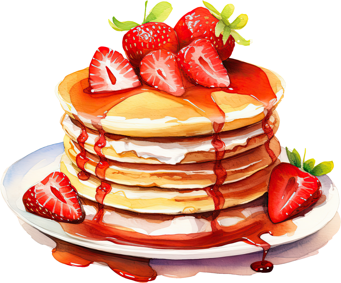 WATERCOLOR PANCAKES - White Cast Decals