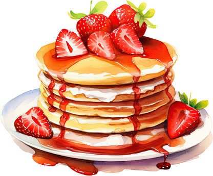 WATERCOLOR PANCAKES - White Cast Decals