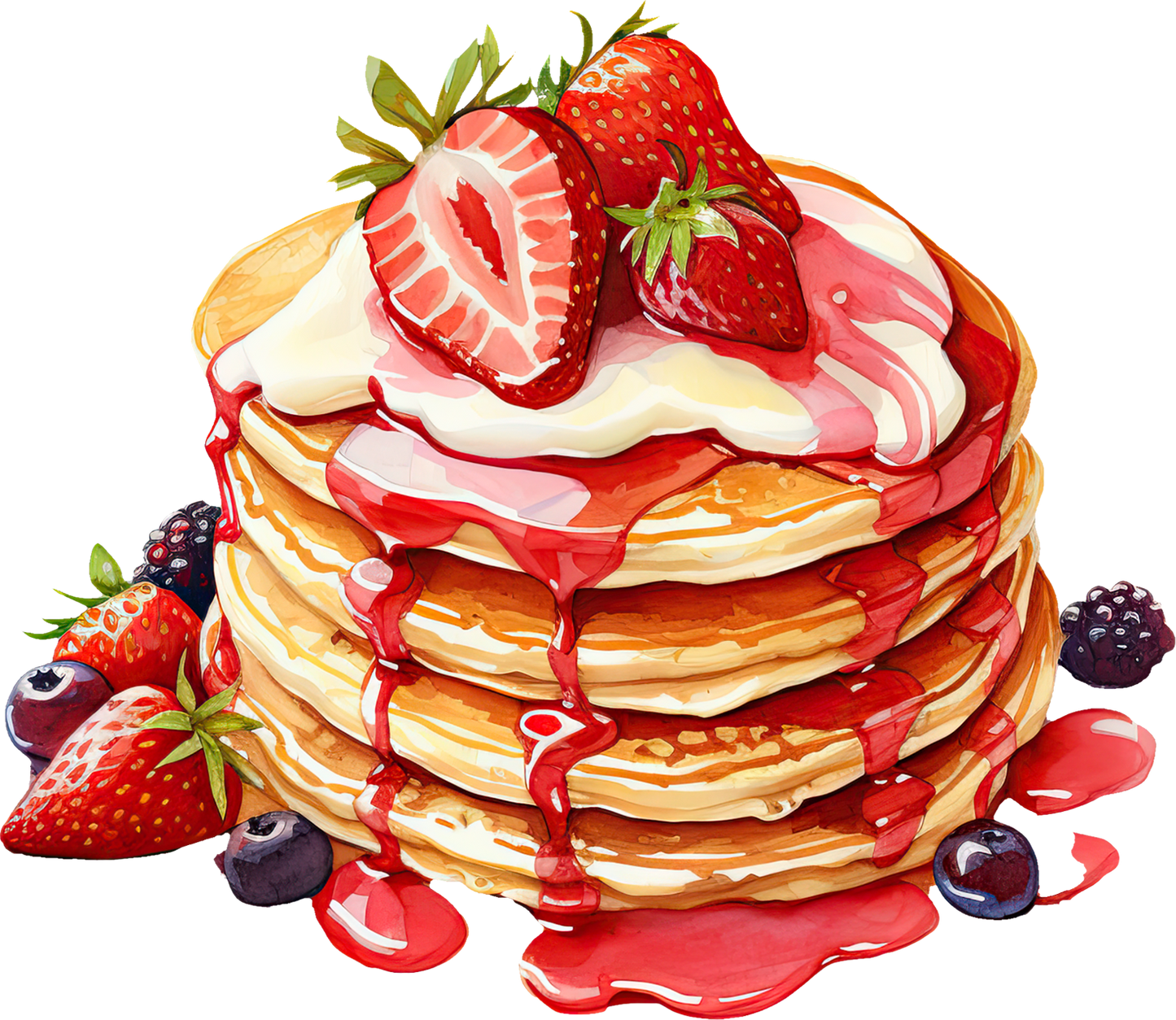 WATERCOLOR PANCAKES - White Cast Decals