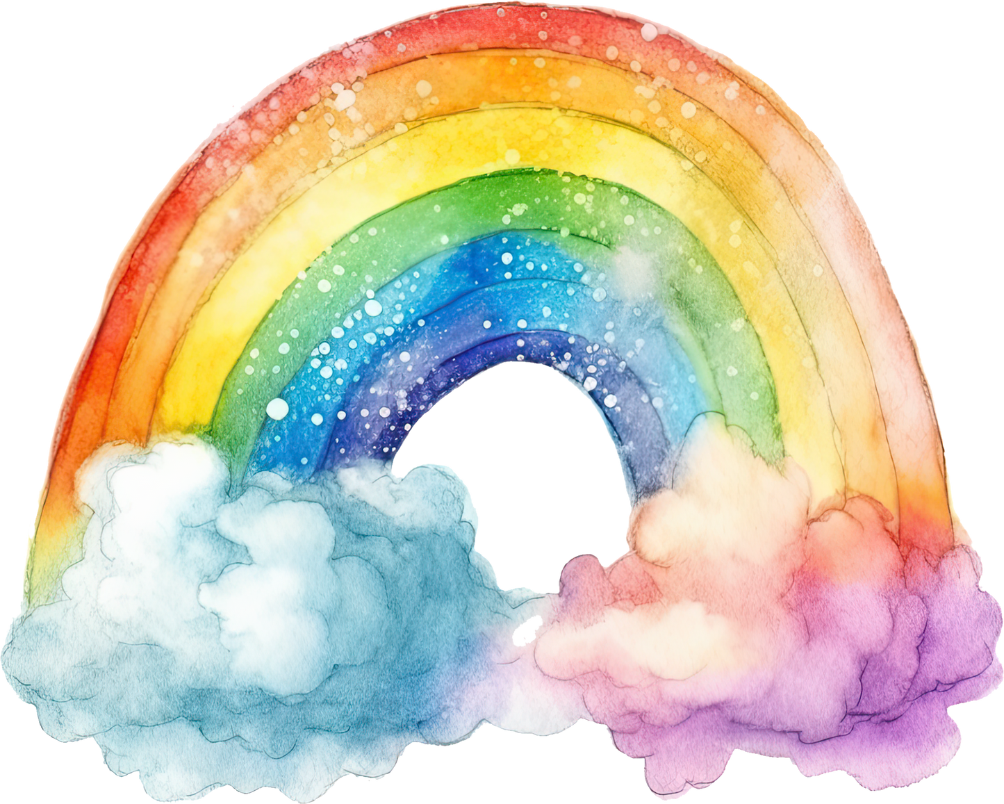 WATERCOLOR RAINBOW - White Cast Decals