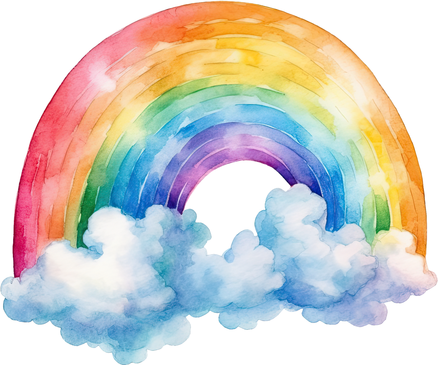 WATERCOLOR RAINBOW - White Cast Decals