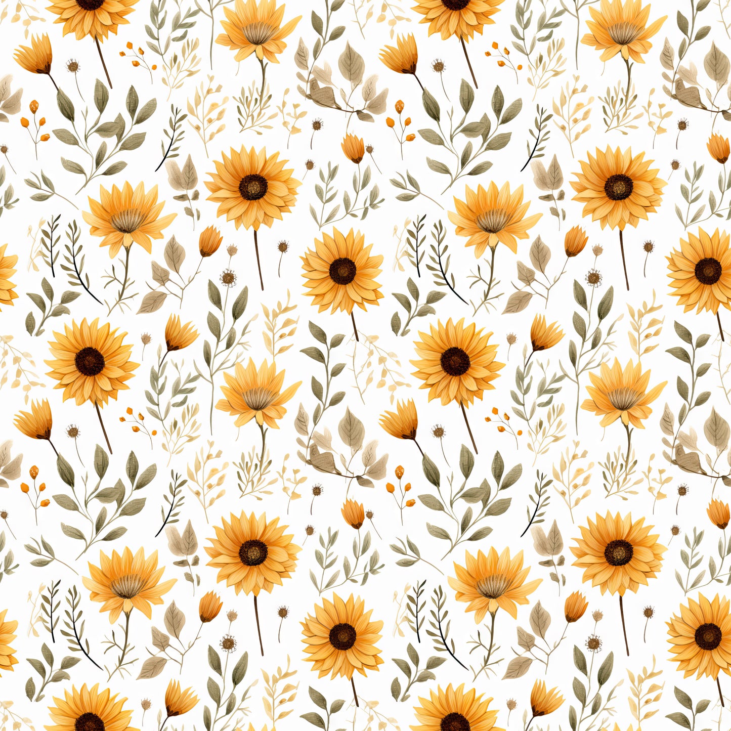 WATERCOLOR SUNFLOWERS VINYL - MULTIPLE VARIATIONS