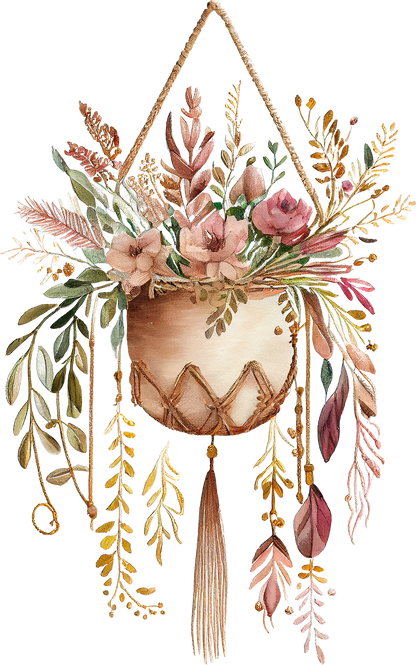 Watercolor Western Boho - White Cast Decals