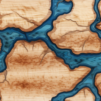 WOOD & RESIN RIVERS PATTERN VINYL - MULTIPLE VARIATIONS